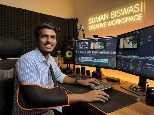 Creative work by Suman Biswas — video editing