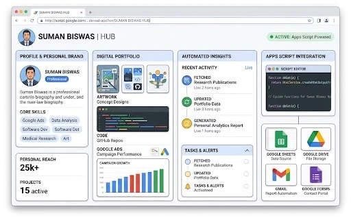 Google Apps Script web app project preview